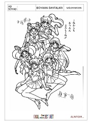 Sailor Moon boyama sayfaları